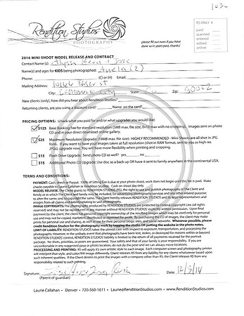 2016_Model release and contract