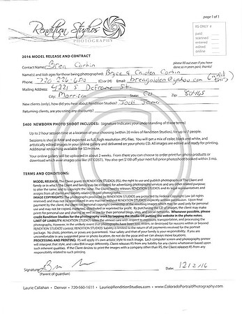 2016_Model release and contract